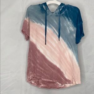 Tie-Dye Short Sleeve Hoodie